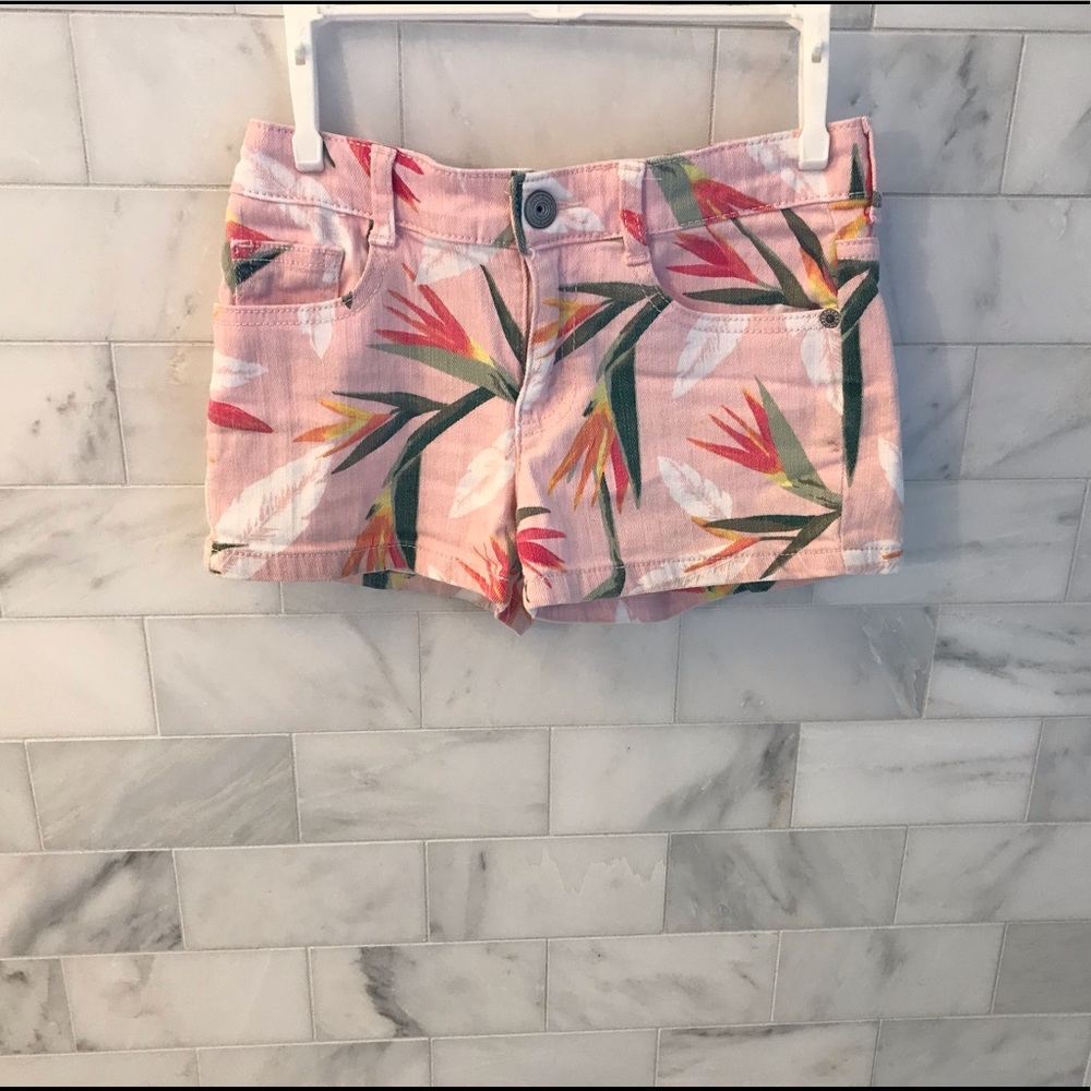 Girls Crazy 8 Pink Floral Print Shorts